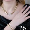Jewelry gold set 1017